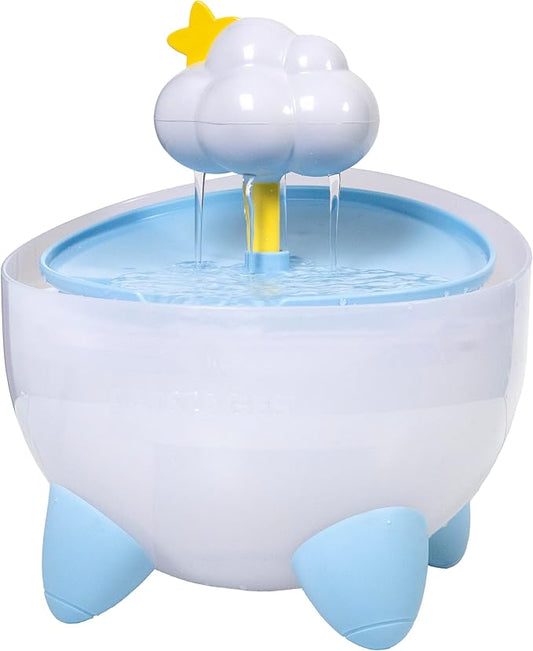 Cute Cloud Cat Water Fountain – 2.5L Quiet Pet Drinking Fountain with Fun Star Design and Multi-Stream Flow